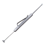 Schocket Scleral Depressor, Double Ended, Resposable, Depressor Marker, Rounded End, 6mm Wide Bar, 2.5mm Teardrop Shape Tips, Serrated Handle, Pocket Clip, Overall Length 5-1/4" (135mm), Certified Reposable, Sterilize Up To 30 Cycles 